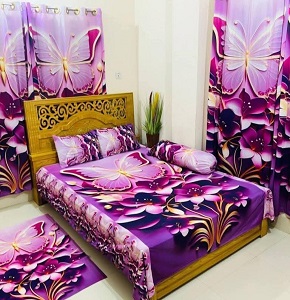 Water Proof China Premium 3D Design Bed Sheet King Size