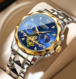BINBOND B1236 Brand Fashion Tourbillon Dial Quartz Watches Men’s Luxury Stainless Steel