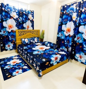 Water Proof China Premium 3D Design Bed Sheet King Size