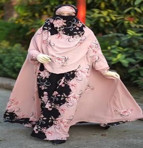 লাক্সারি প্রিন্টেড লং খিমার & জিলবাব বোরকা