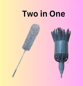 Feather Duster Dusting Brush-লম্বা ডাস্টার 2 in 1